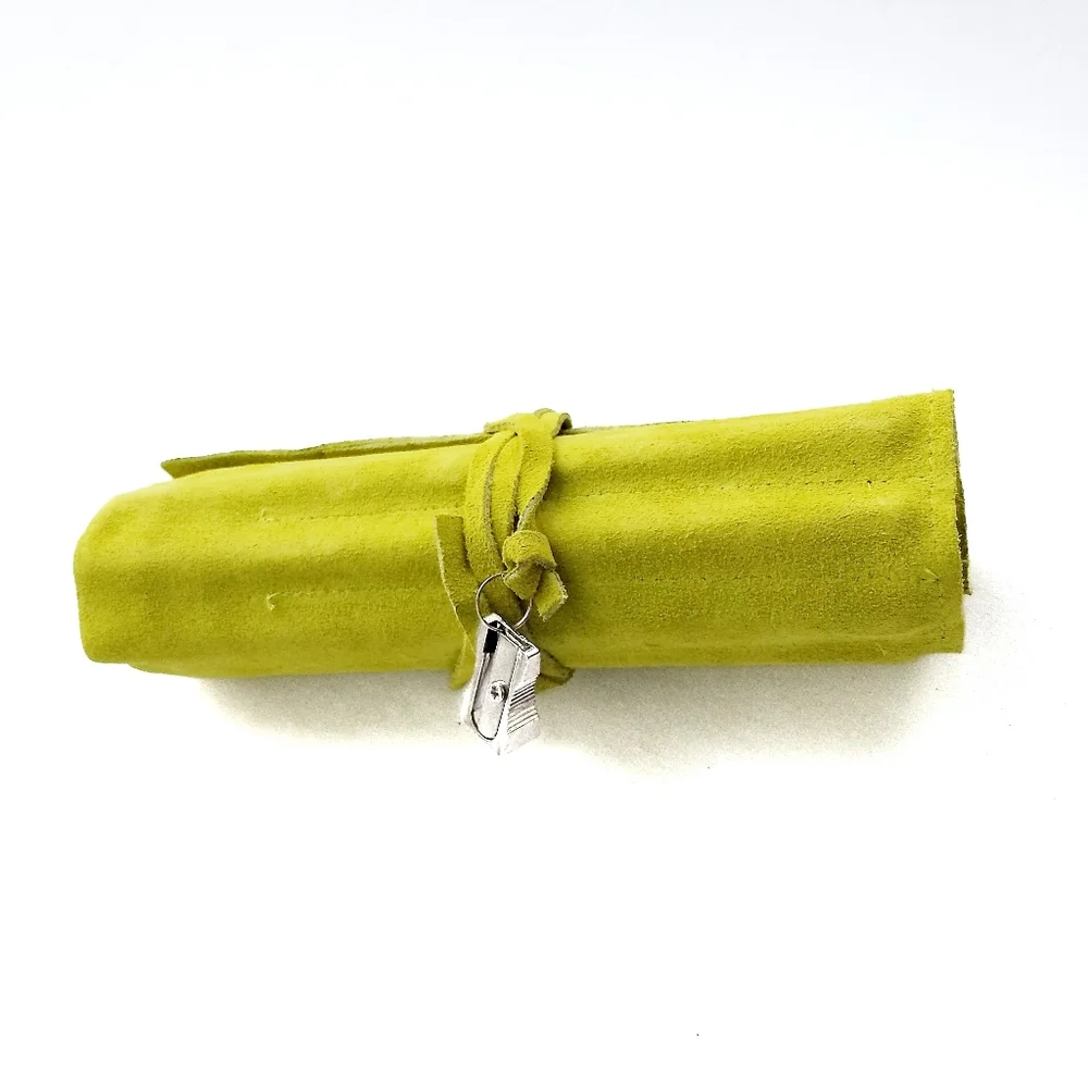 ARTIST Pencils Color Set Travel Case Drawing Bright Lime Suede